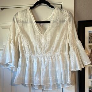 Shyanne Cream Lace Women's Blouse